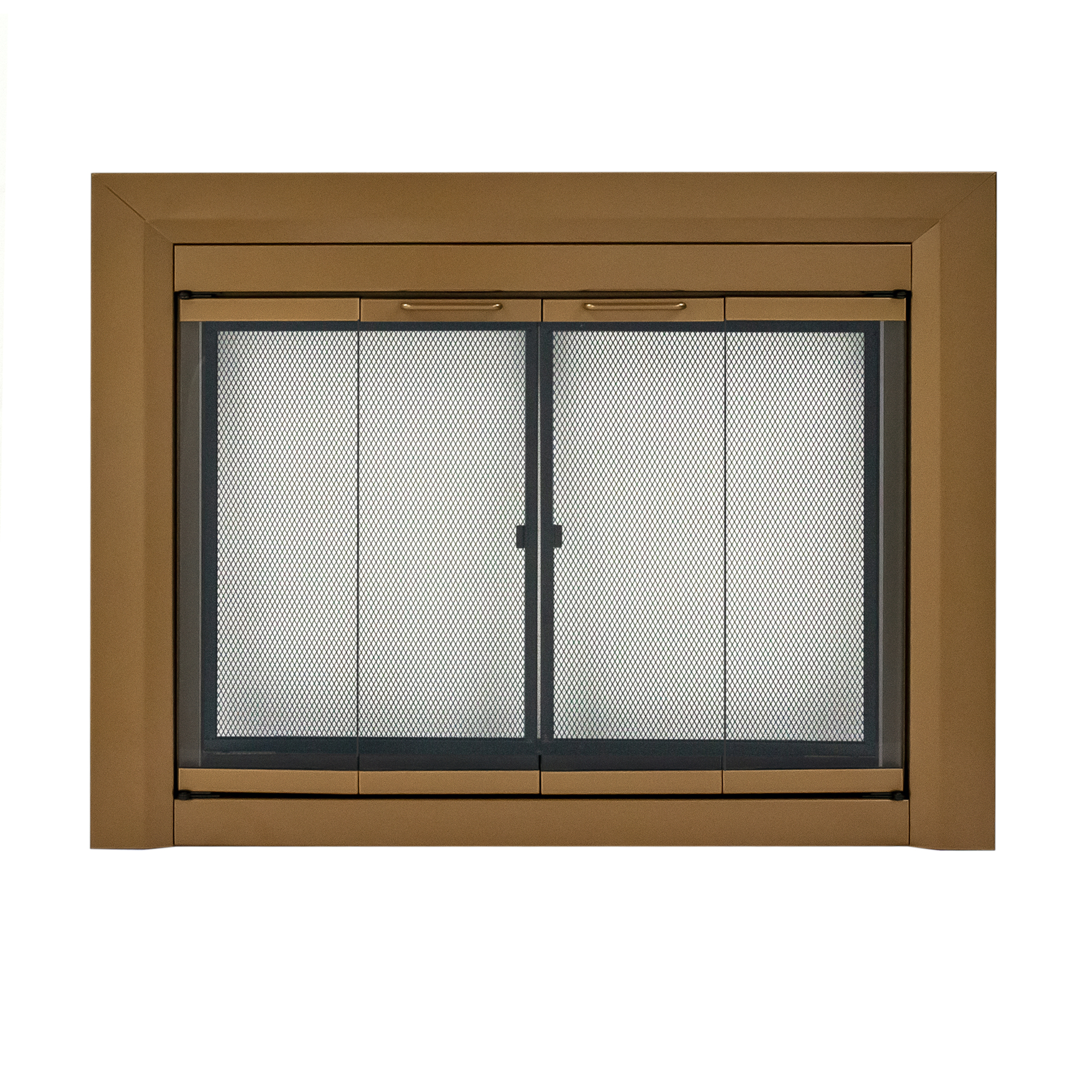 Pleasant Hearth Clairmont Fireplace Glass Door, For Masonry Fireplaces, Medium, Heritage Brass, Model# CM-3011HE